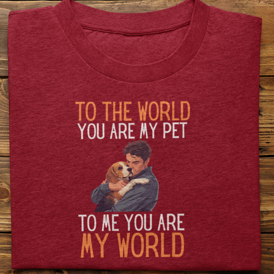 Beagle : To The World Hug Tshirt Unisex(Male)
