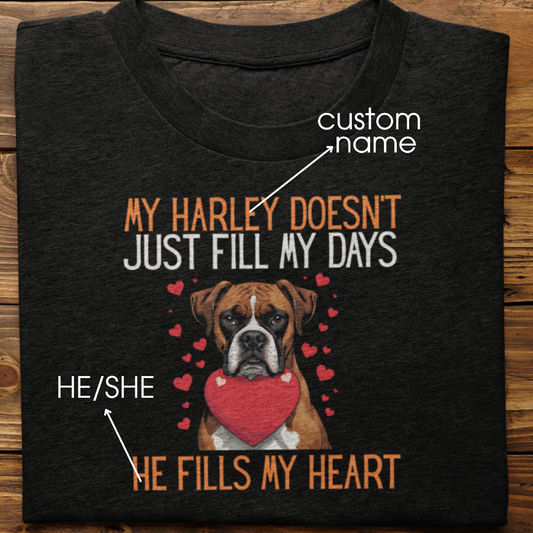 Boxer : He Fills My Heart Tshirt Unisex