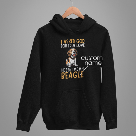 Beagle : God True Love Oversized  Hoodie Unisex