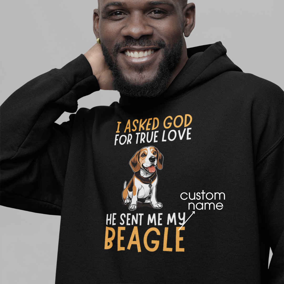 Beagle : God True Love Oversized  Hoodie Unisex