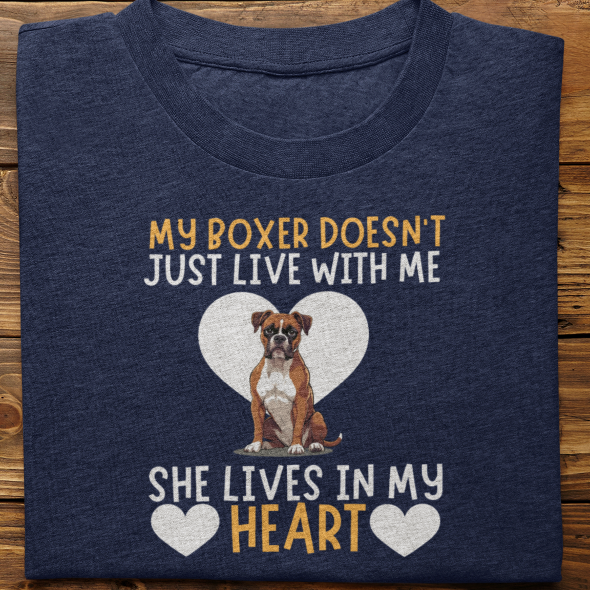 Boxer : My boxer Doesn't Just Live Tshirt Unisex(She)