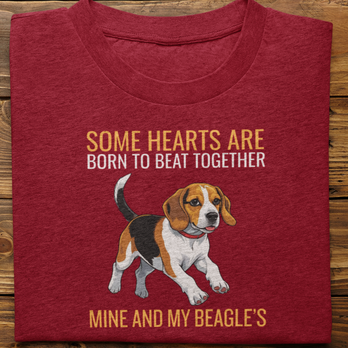 Beagle : Some Hearts Are Born Tshirt Unisex