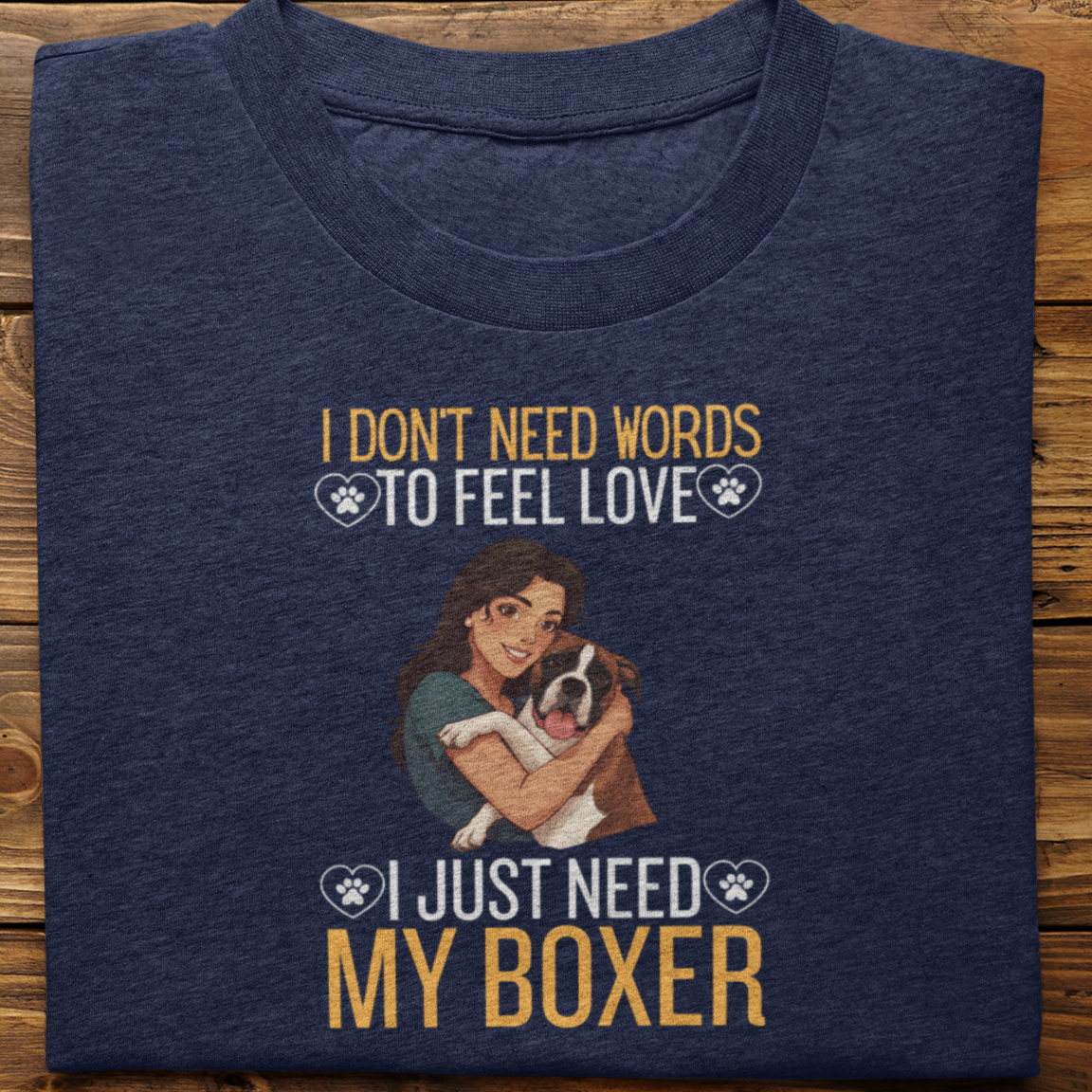 Boxer : I Don't Need Words Tshirt Unisex(She)