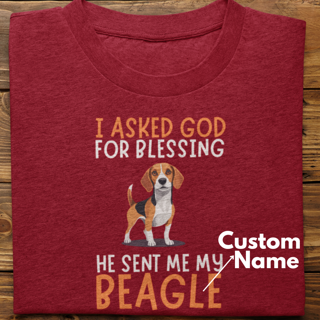 Beagle : I Asked God For Blessing Tshirt Unisex (Custom)