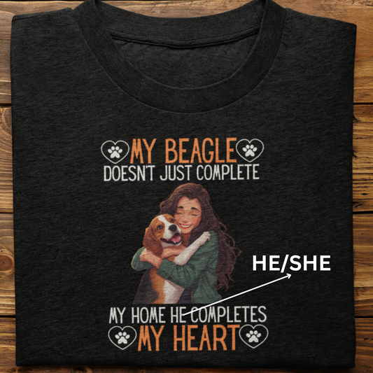 Boxer : My Boxer Completes My Heart Tshirt Unisex(Female)