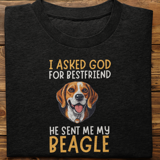 Beagle : I Asked God For Best Friend Tshirt Unisex