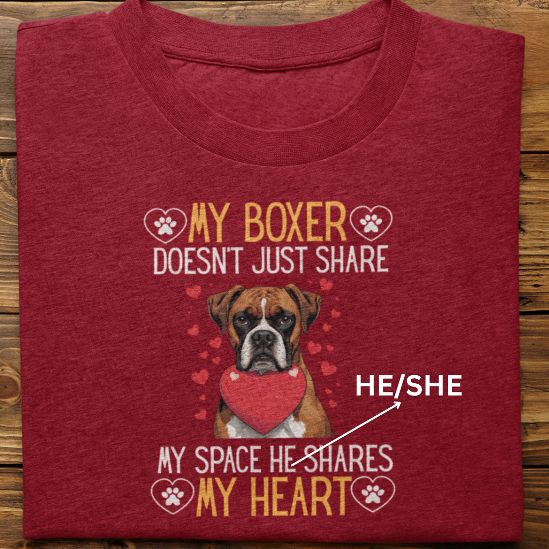 Boxer : Shares My Heart Tshirt Unisex