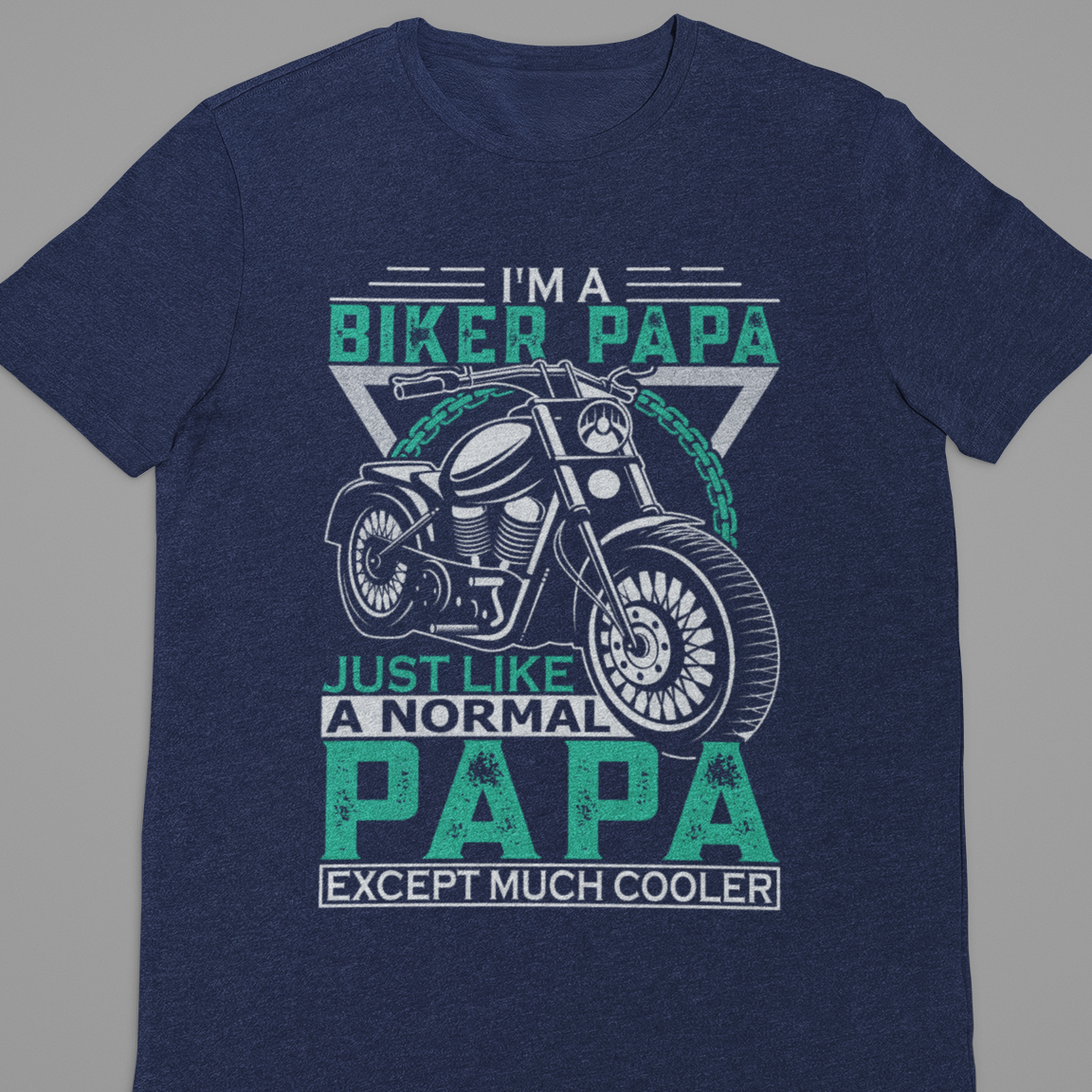 Biker : I Am A Biker Papa Black Tshirt