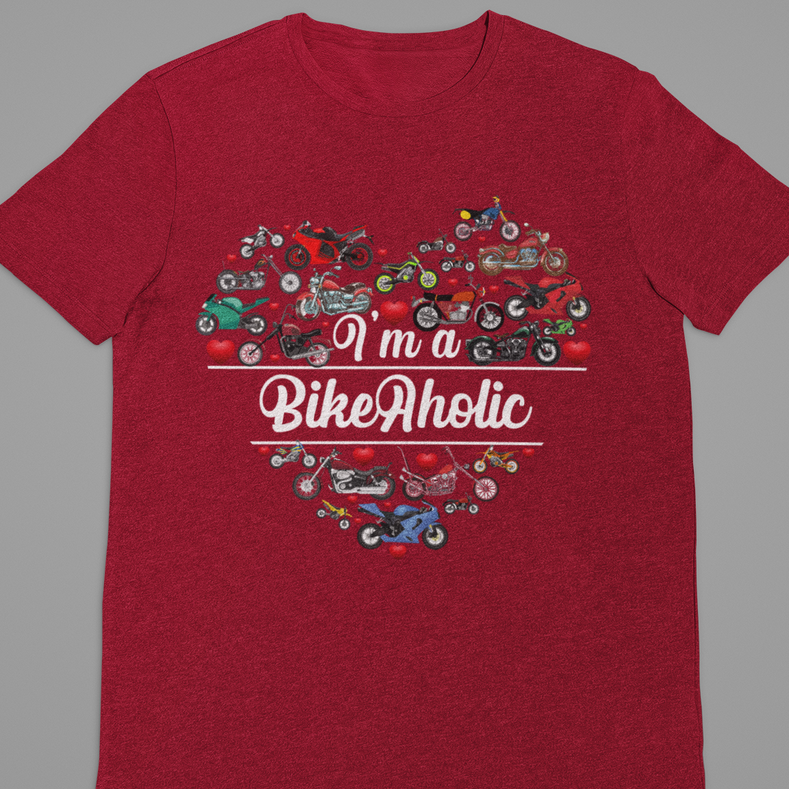 Biker : I Am A Bikeaholic Black Tshirt