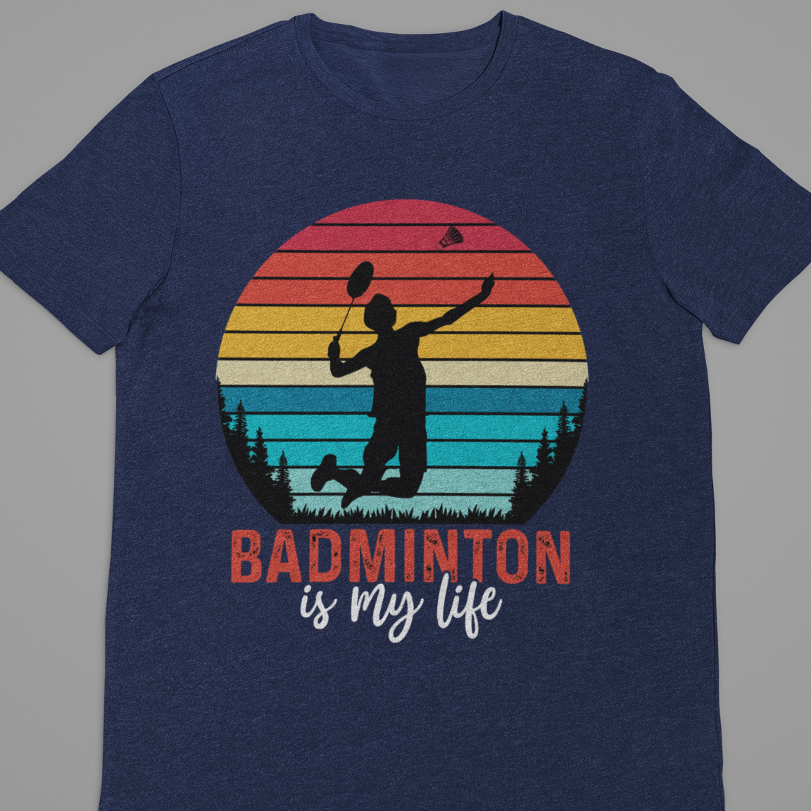 Badminton : Badminton Is My Life Black Tshirt