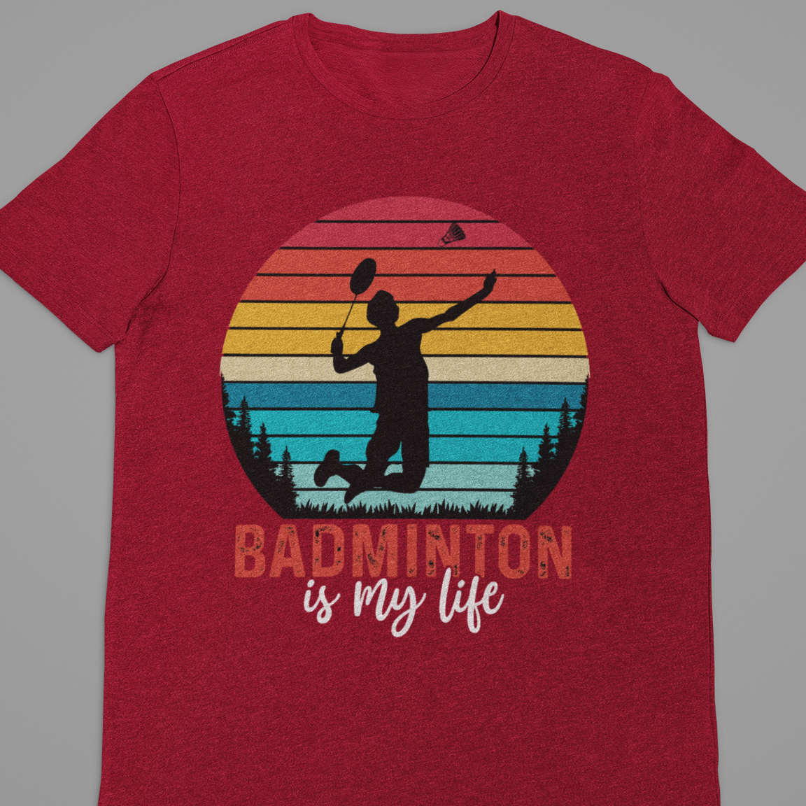 Badminton : Badminton Is My Life Black Tshirt