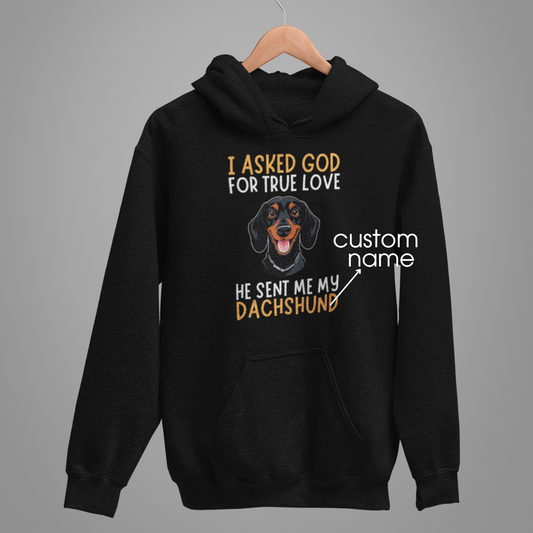 Dachshund : God True Love Oversized  Hoodie Unisex