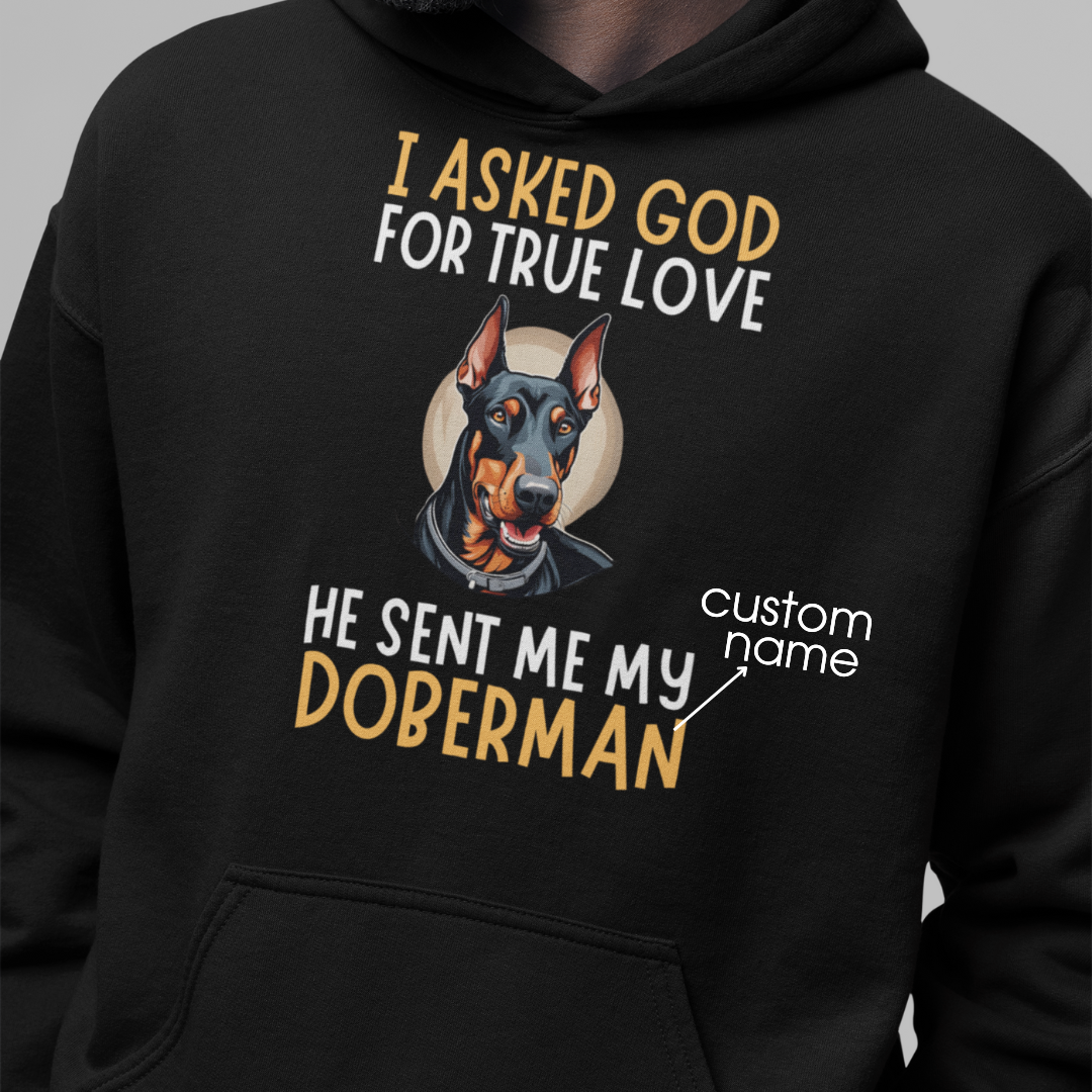 Doberman : God True Love Oversized  Hoodie Unisex