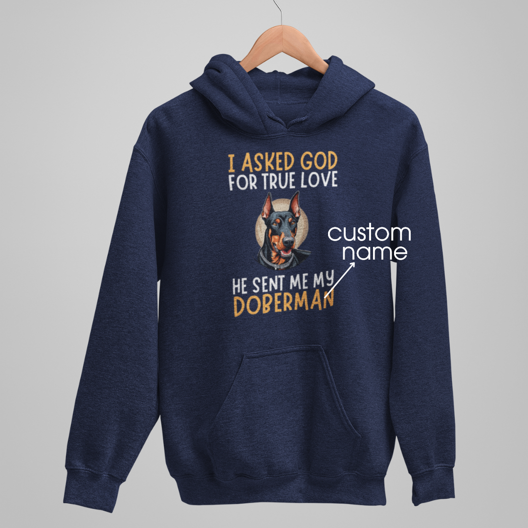 Doberman : God True Love Oversized  Hoodie Unisex