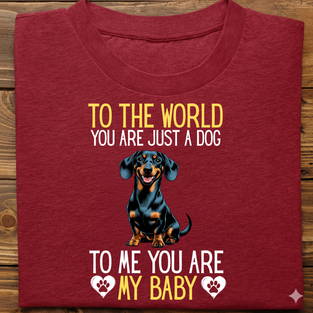 Dachshund : To World Baby Tshirt Unisex