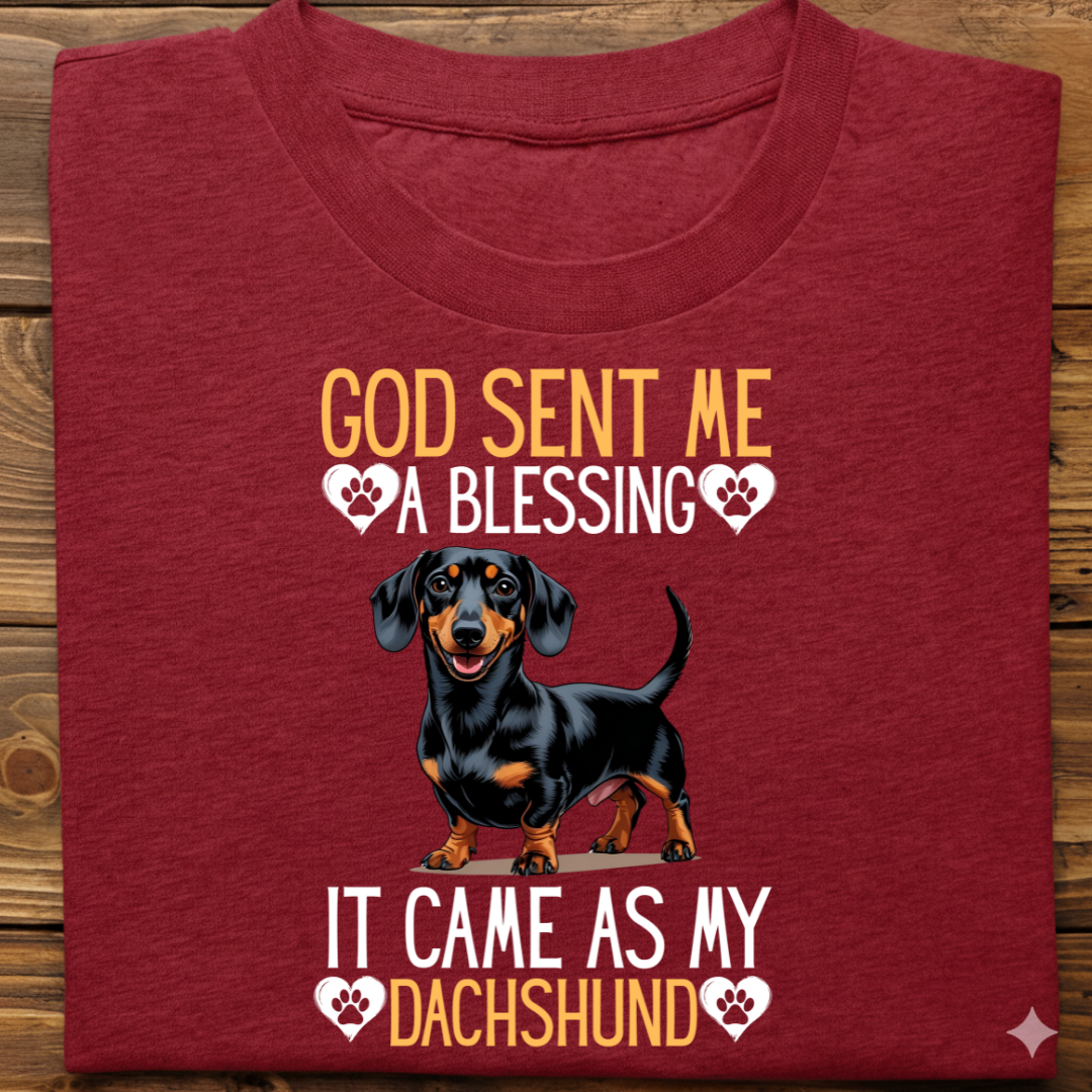 Dachshund : God Sent Blessing Tshirt Unisex