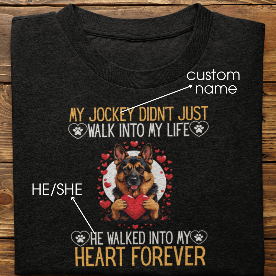 German Shepherd: Into My Heart Forever Tshirt Unisex