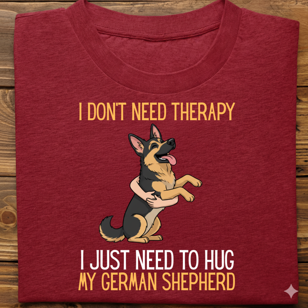 German Shepherd : Therapy Hug Tshirt Unisex