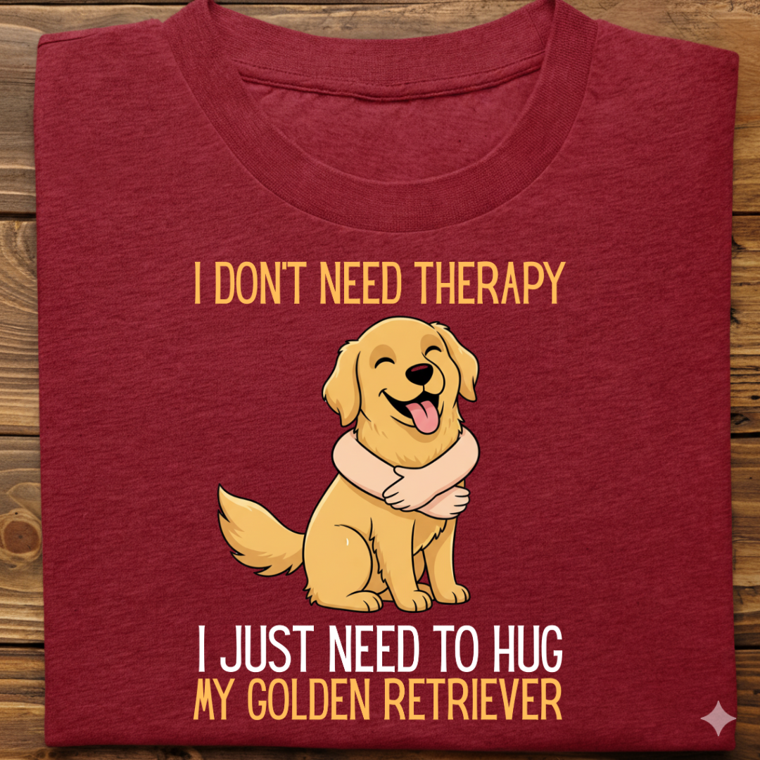 Golden Retriever : Therapy Hug Tshirt Unisex