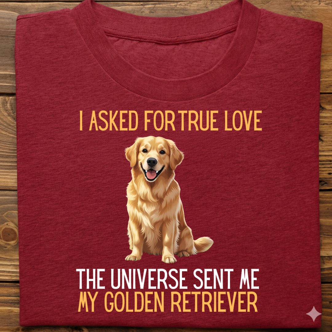 Golden Retriever : Universe True Love Tshirt Unisex