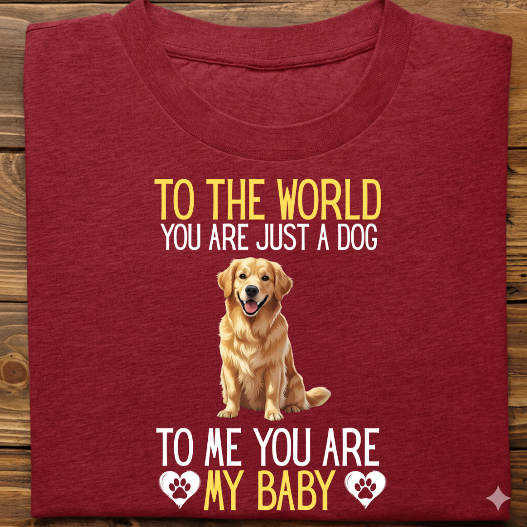 Golden Retriever : To World Baby Tshirt Unisex