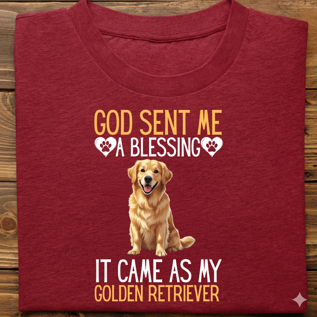 Golden Retriever : God Sent Blessing Tshirt Unisex
