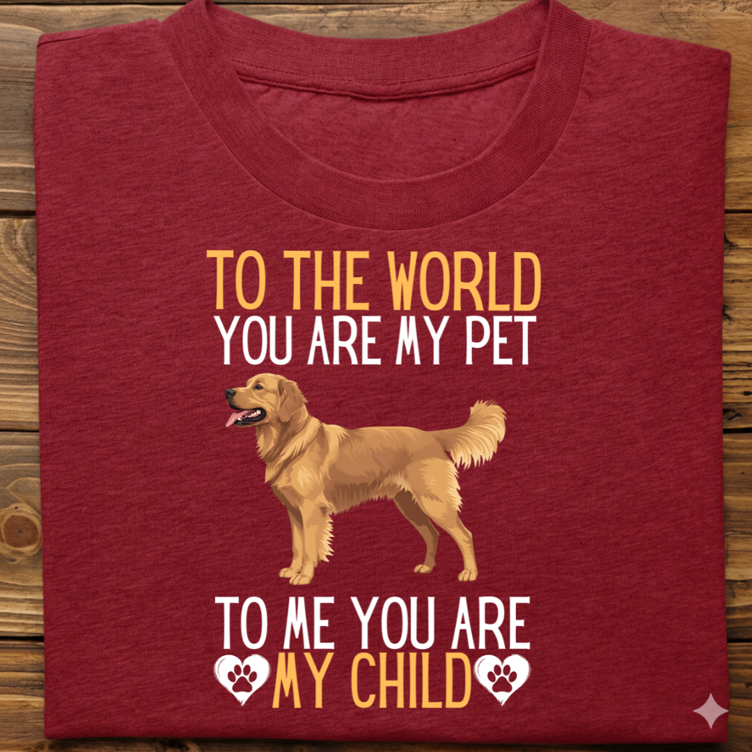 Golden Retriever : To The World Child Tshirt Unisex