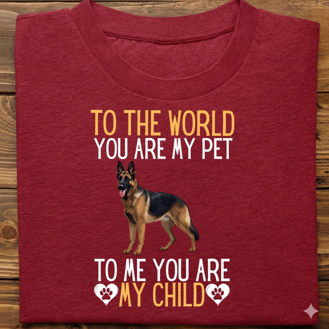 German Shepherd : To The World Child Tshirt Unisex