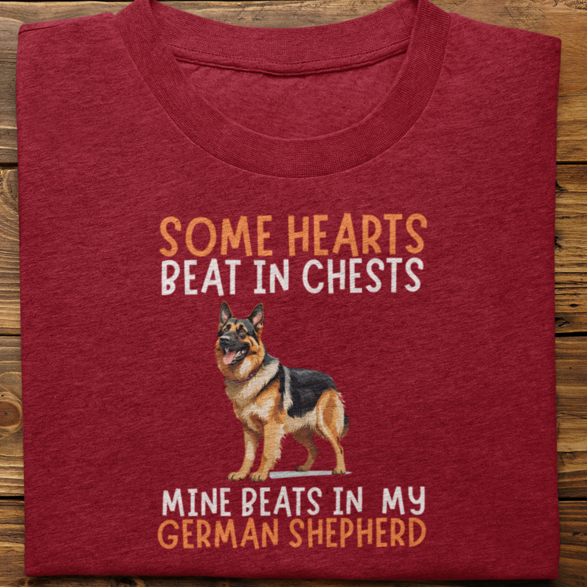 German : Some Hearts Beat In Chests Tshirt Unisex