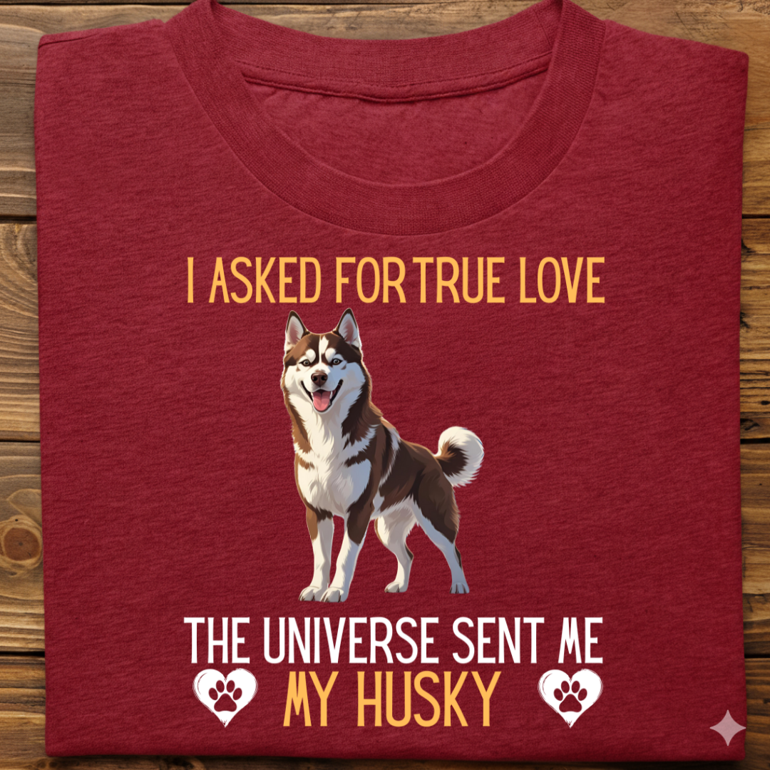 Husky : Universe True Love Tshirt Unisex(Brown)