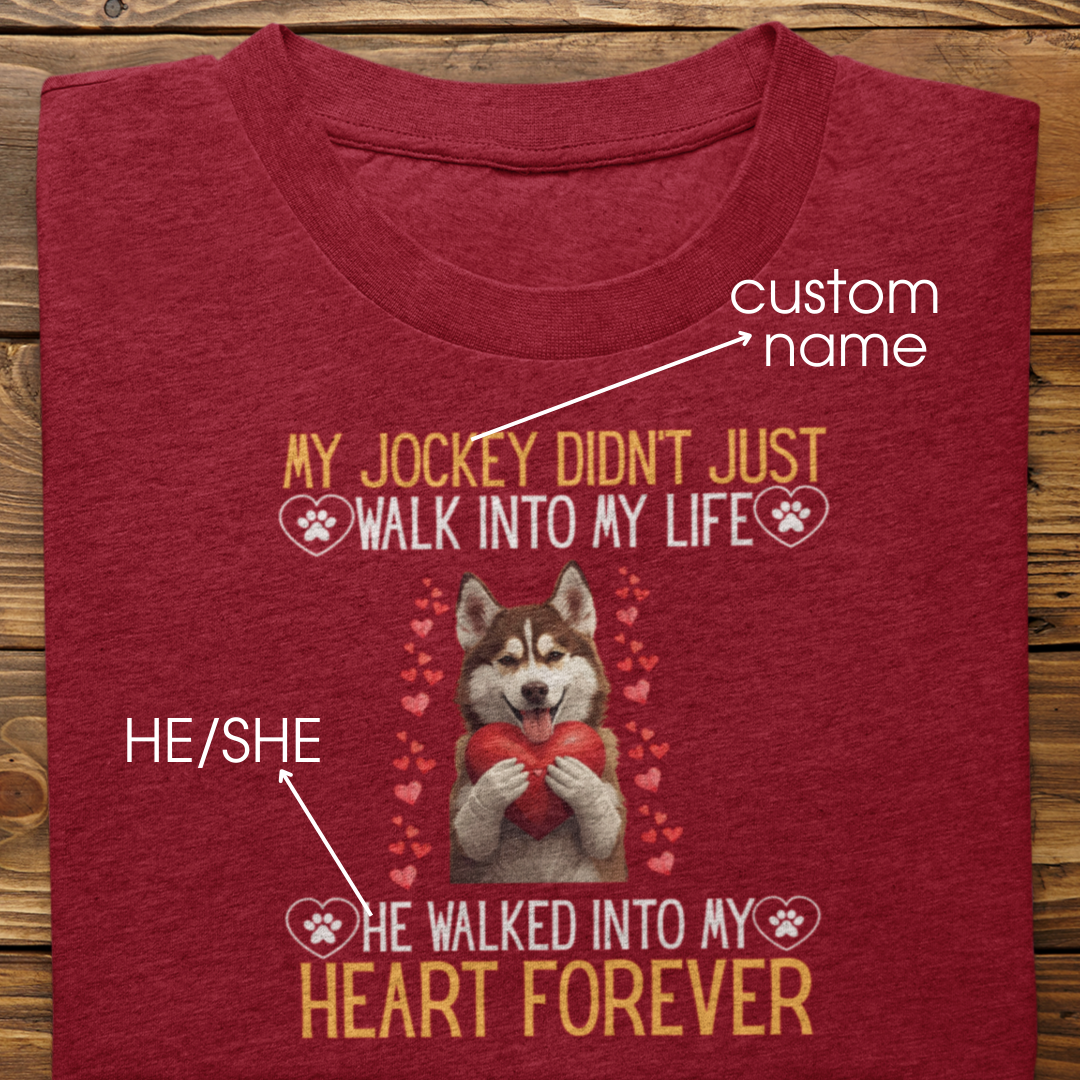 Husky : Into My Heart Forever Tshirt Unisex (Brown)
