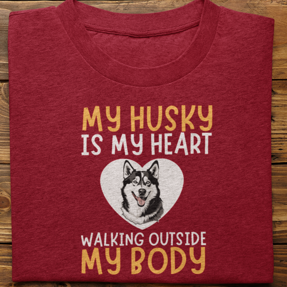 Husky : My Husky is My Heart tshirt unisex(Black)