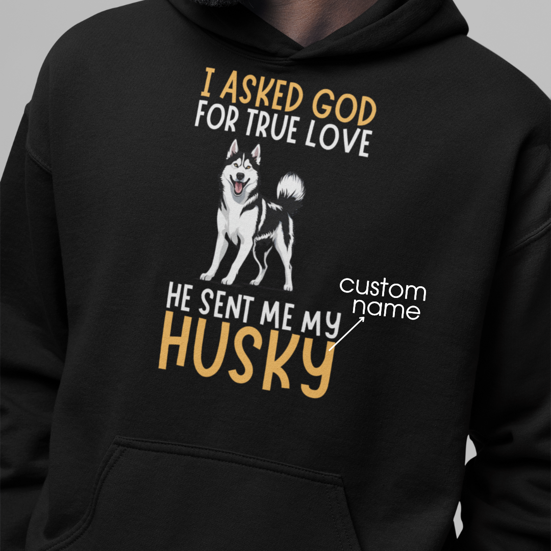 Husky : God True Love Oversized  Hoodie Unisex(Black)