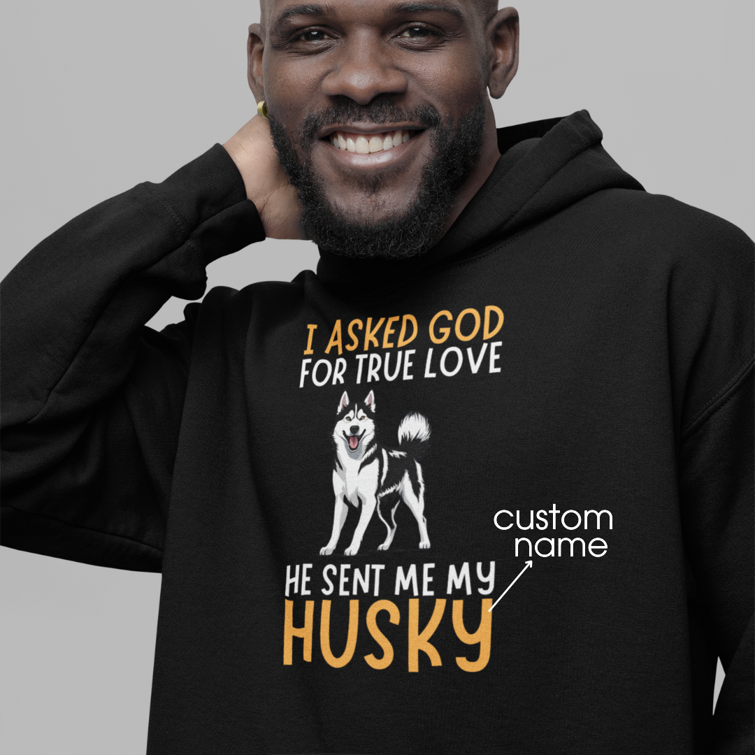 Husky : God True Love Oversized  Hoodie Unisex(Black)