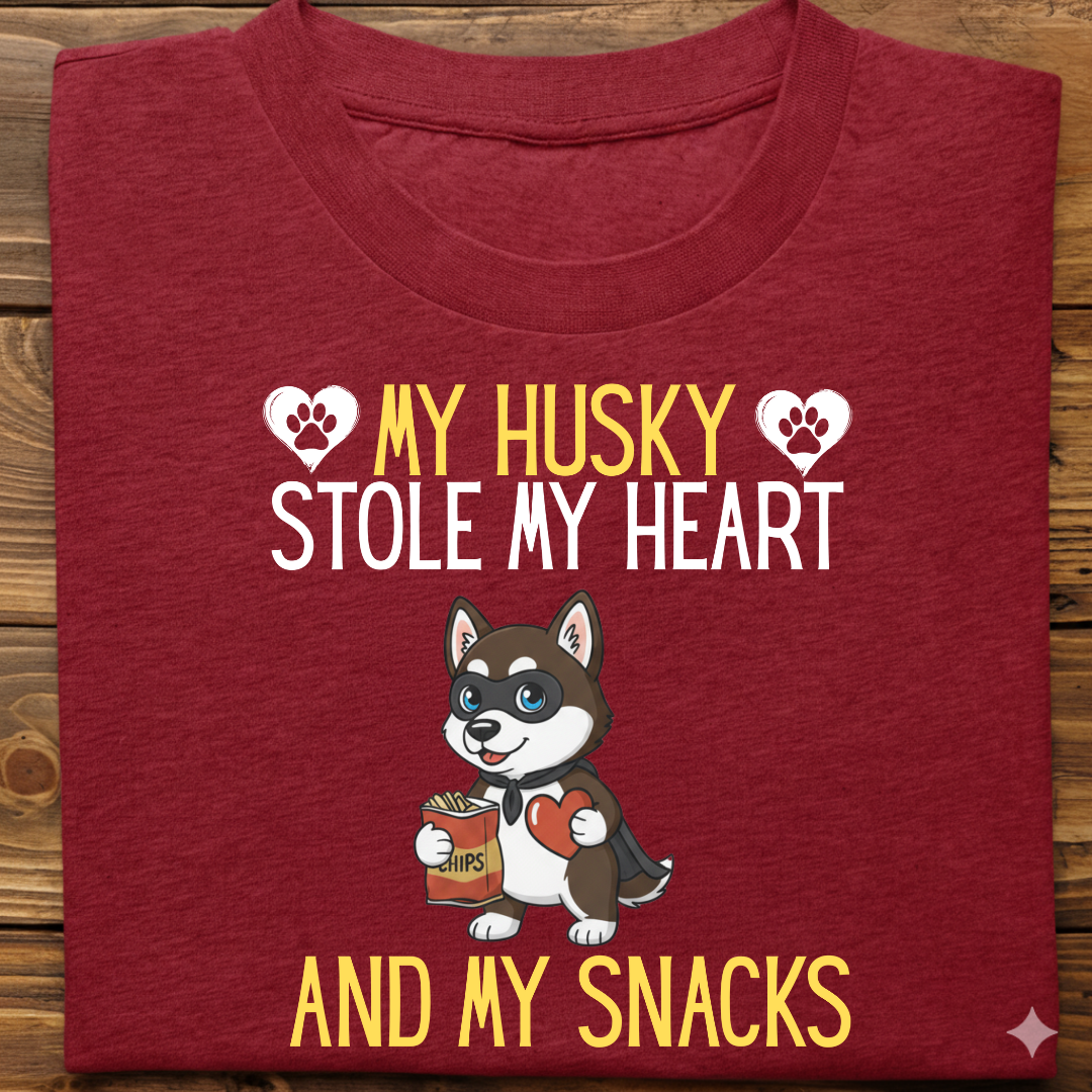 Husky : Stole My Snacks Tshirt Unisex(Brown)