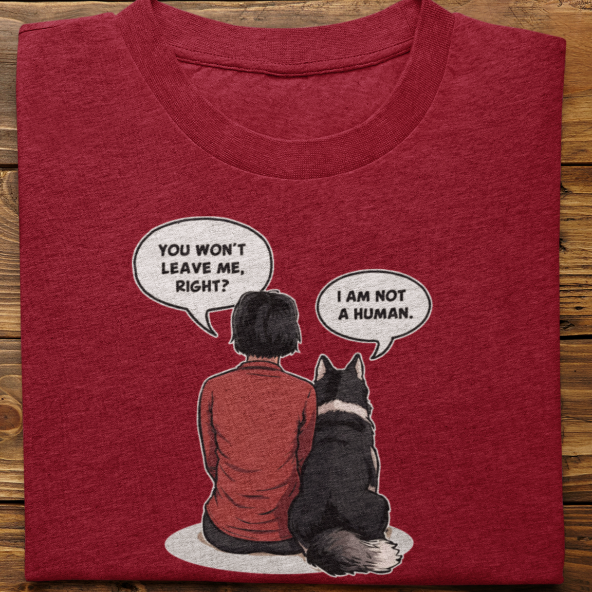 Husky : I Am Not A Human Tshirt Unisex(black-Female)