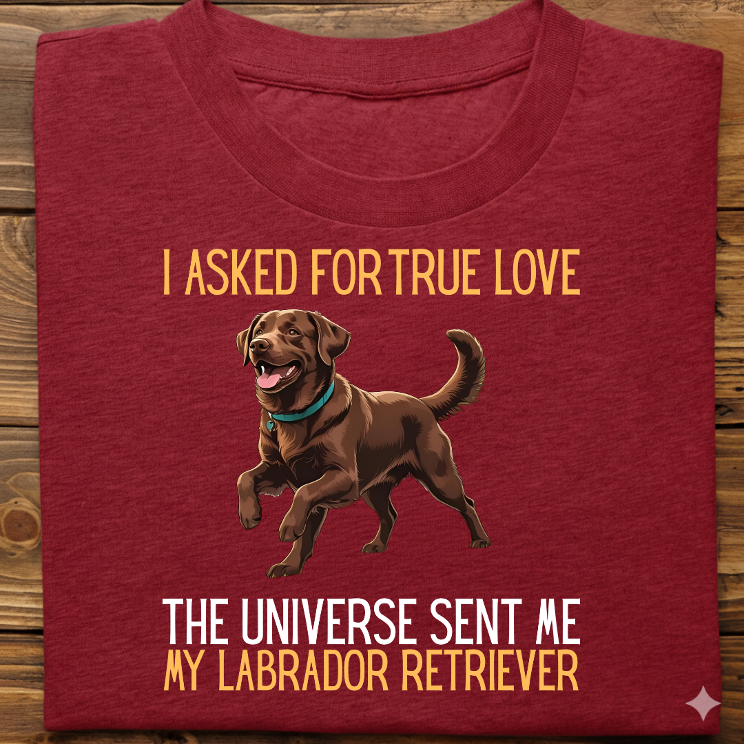 Labrador : Universe True Love Tshirt Unisex(Brown)