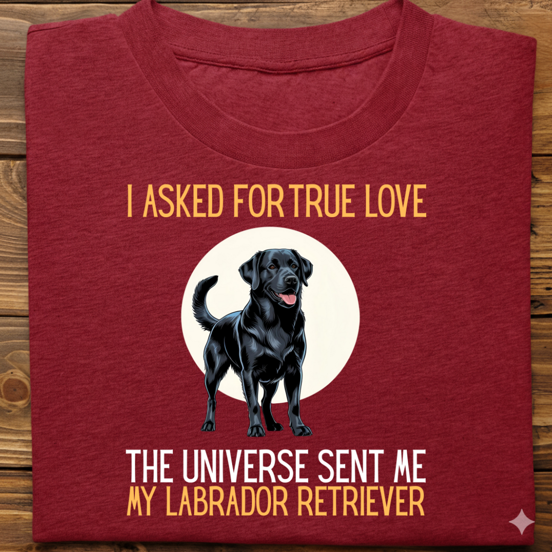 Labrador : Universe True Love Tshirt Unisex(Black)