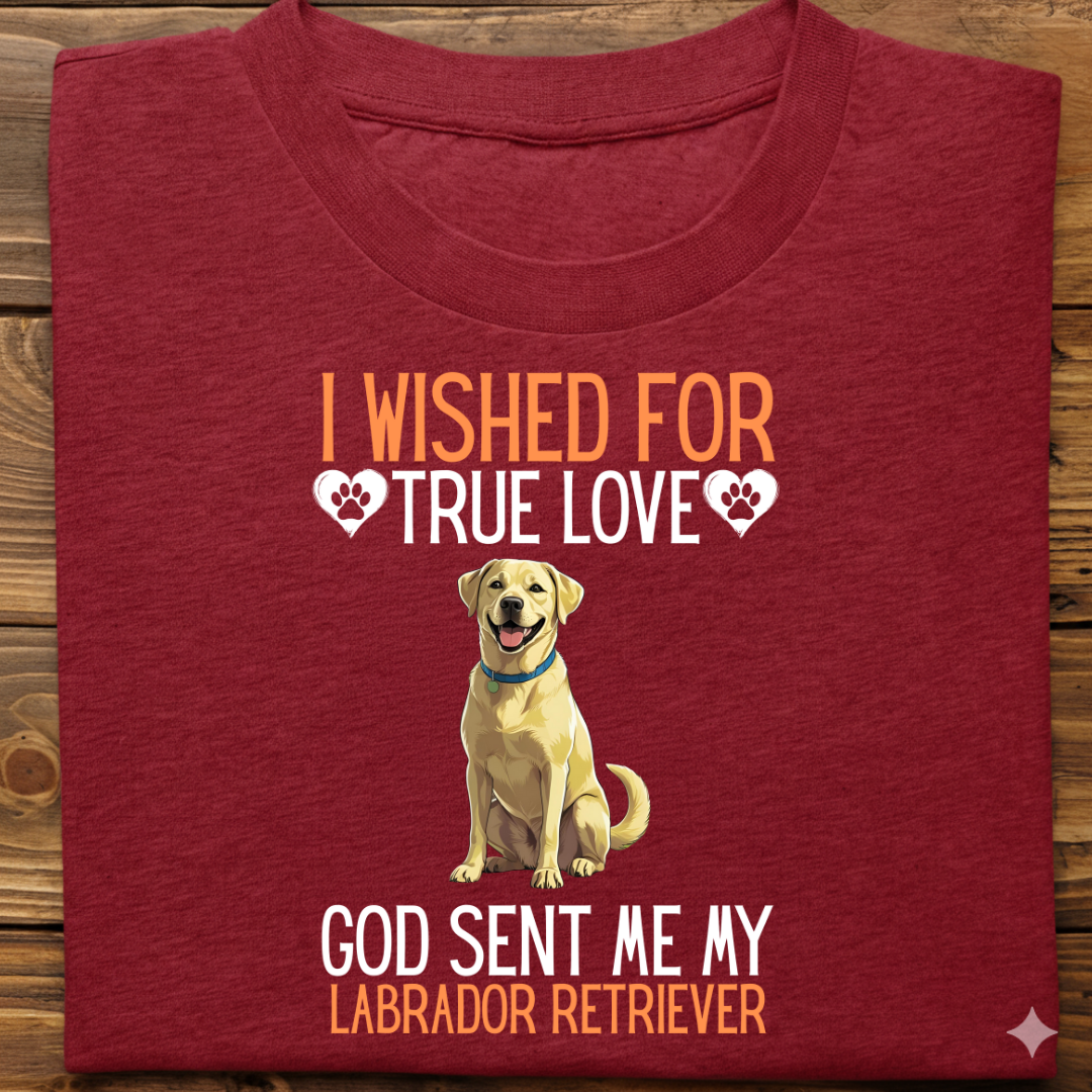 Labrador : I Wished True Love Tshirt Unisex(Yellow)