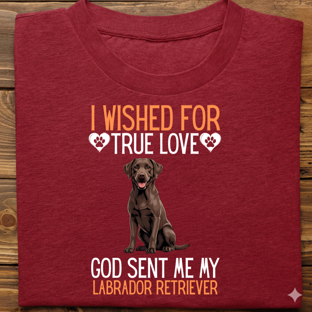 Labrador : I Wished True Love Tshirt Unisex(Brown)