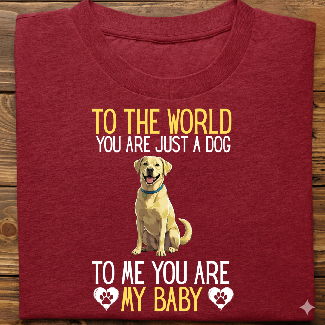 Labrador : To World Baby Tshirt Unisex(Yellow)