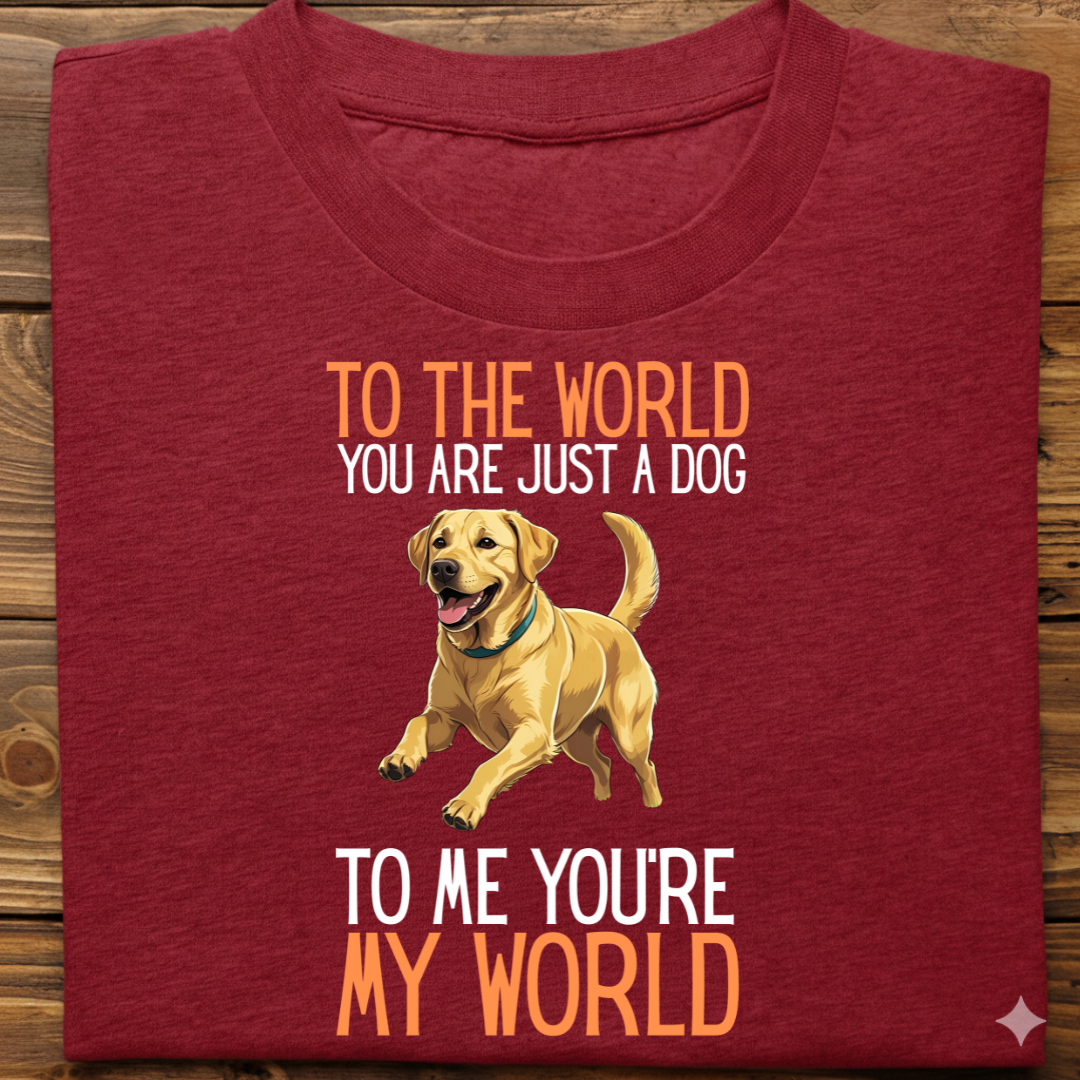 Labrador : Just A Dog world Tshirt Unisex(Yellow)