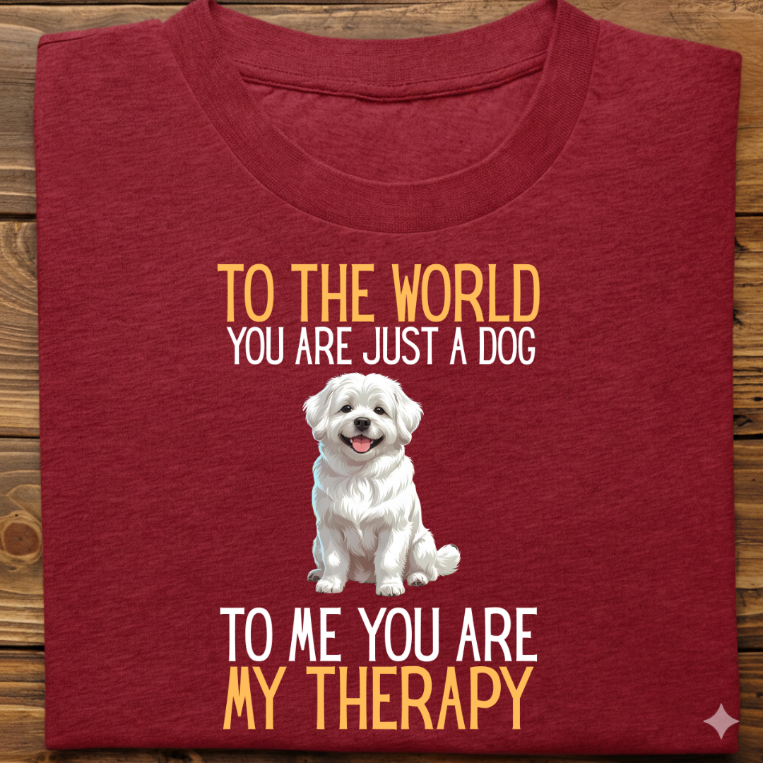 Lhasa Apso : Just a Dog World Therapy Tshirt Unisex