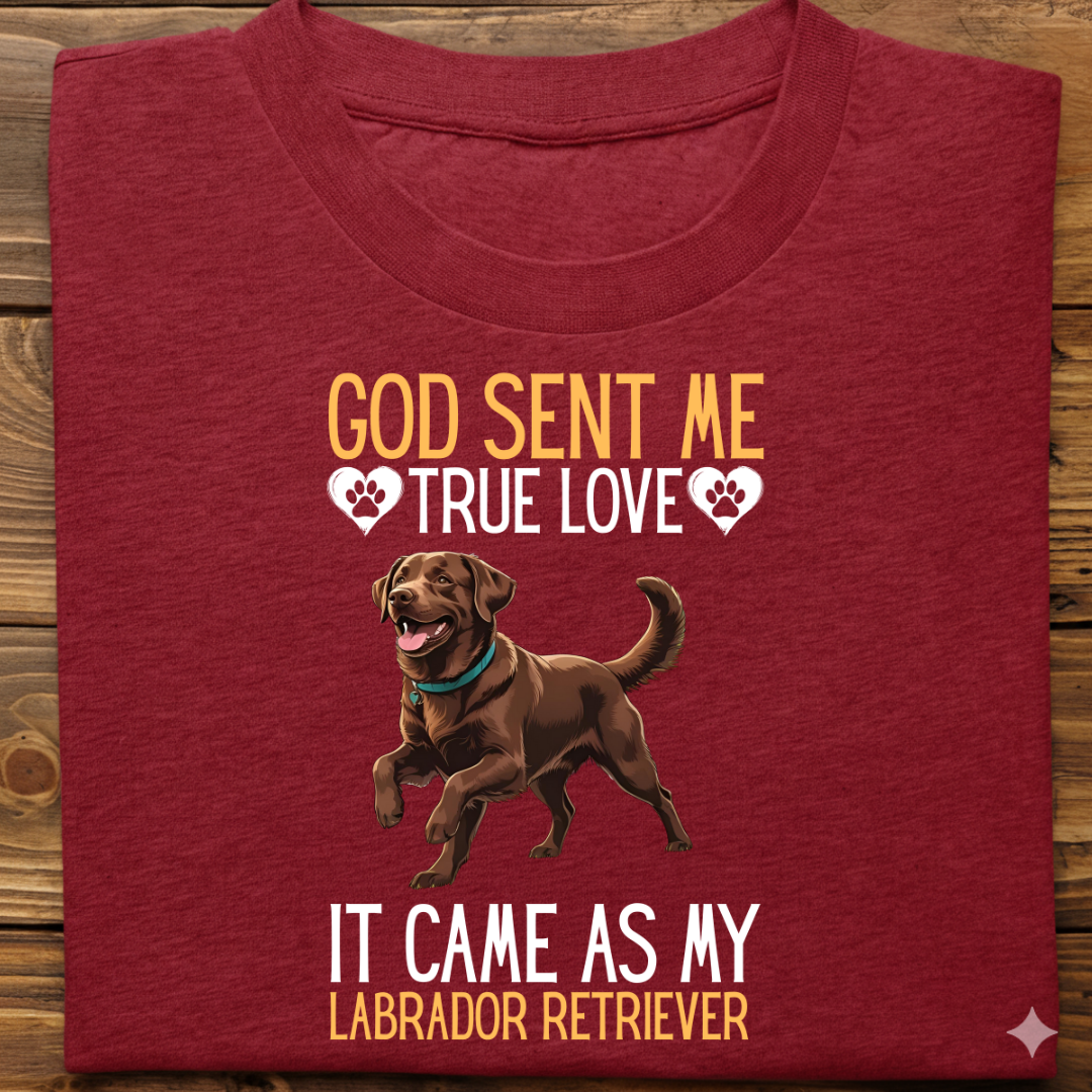 Labrador : God Sent Me Tshirt Unisex(Brown)