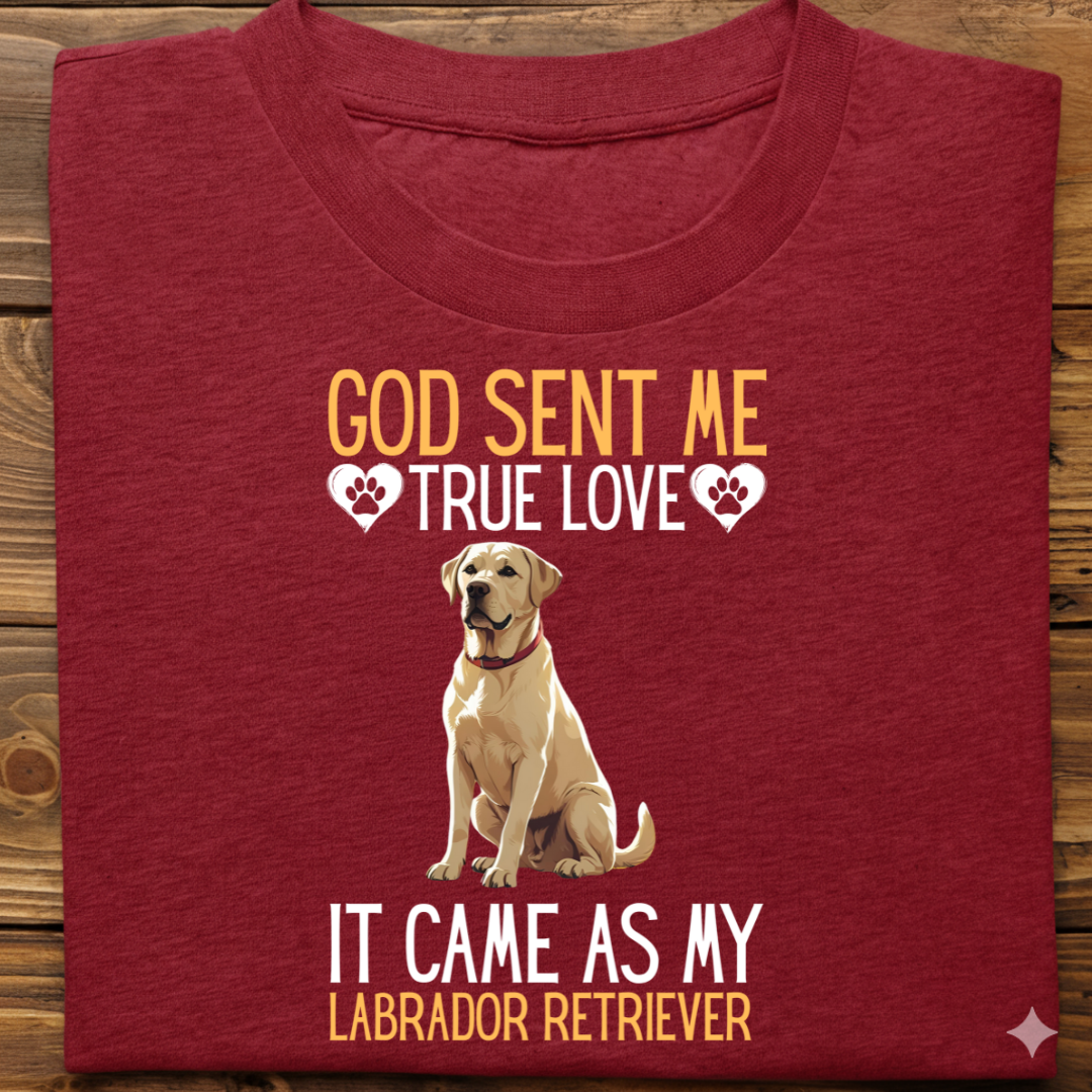Labrador : God Sent Me Tshirt Unisex(White)