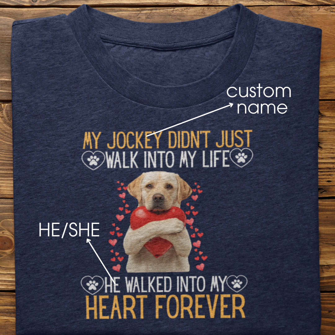 Labrador Retriever : Into My Heart Forever Tshirt Unisex (white)