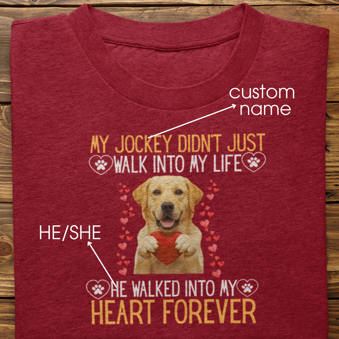 Labrador Retriever : Into My Heart Forever Tshirt Unisex (Yellow)