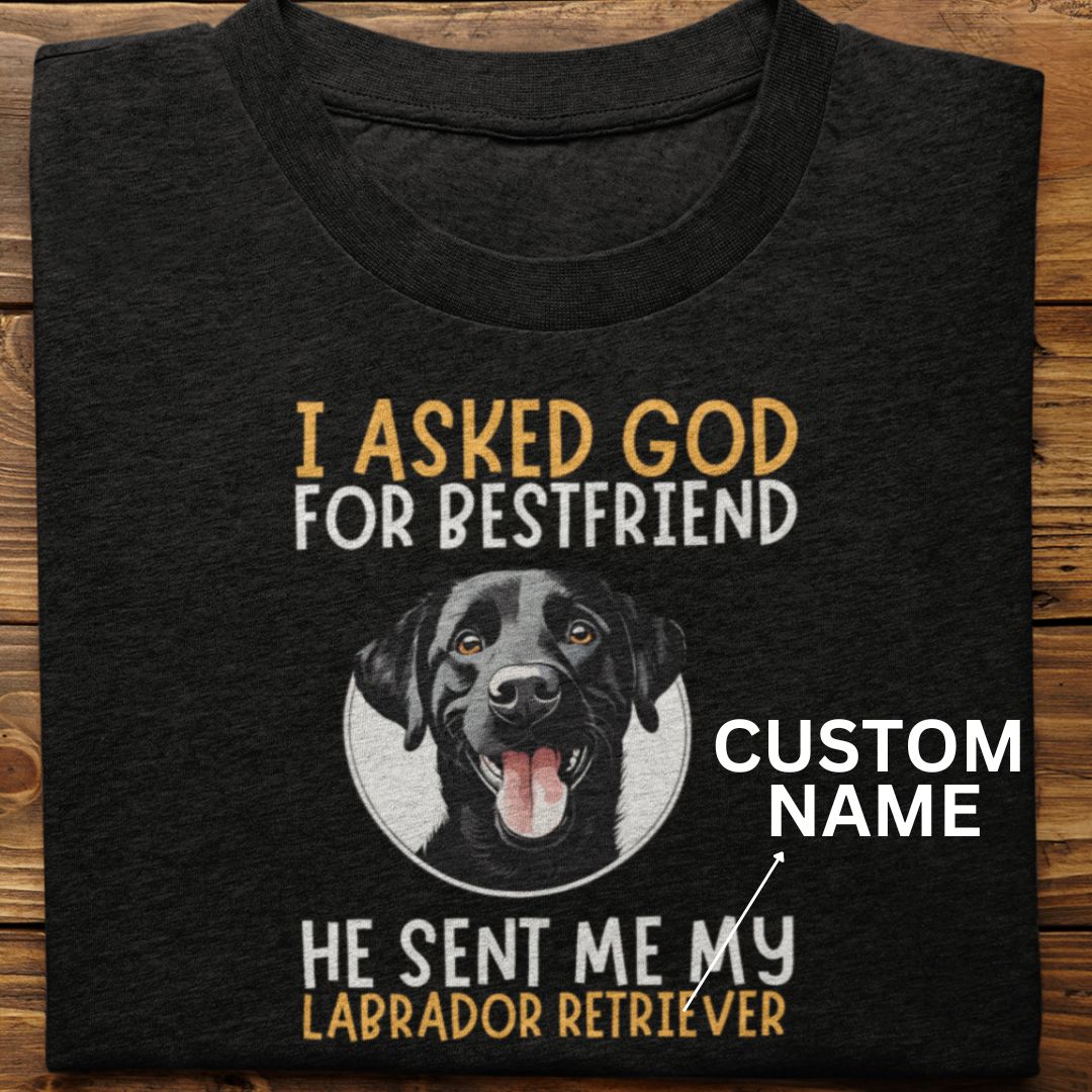Labrador Retriever : I Asked God For Best Friend Tshirt Unisex (Custom)