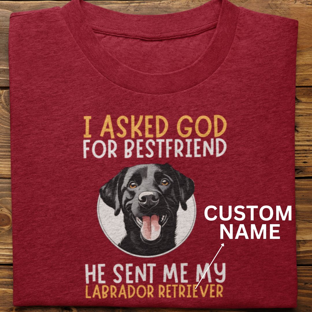 Labrador Retriever : I Asked God For Best Friend Tshirt Unisex (Custom)