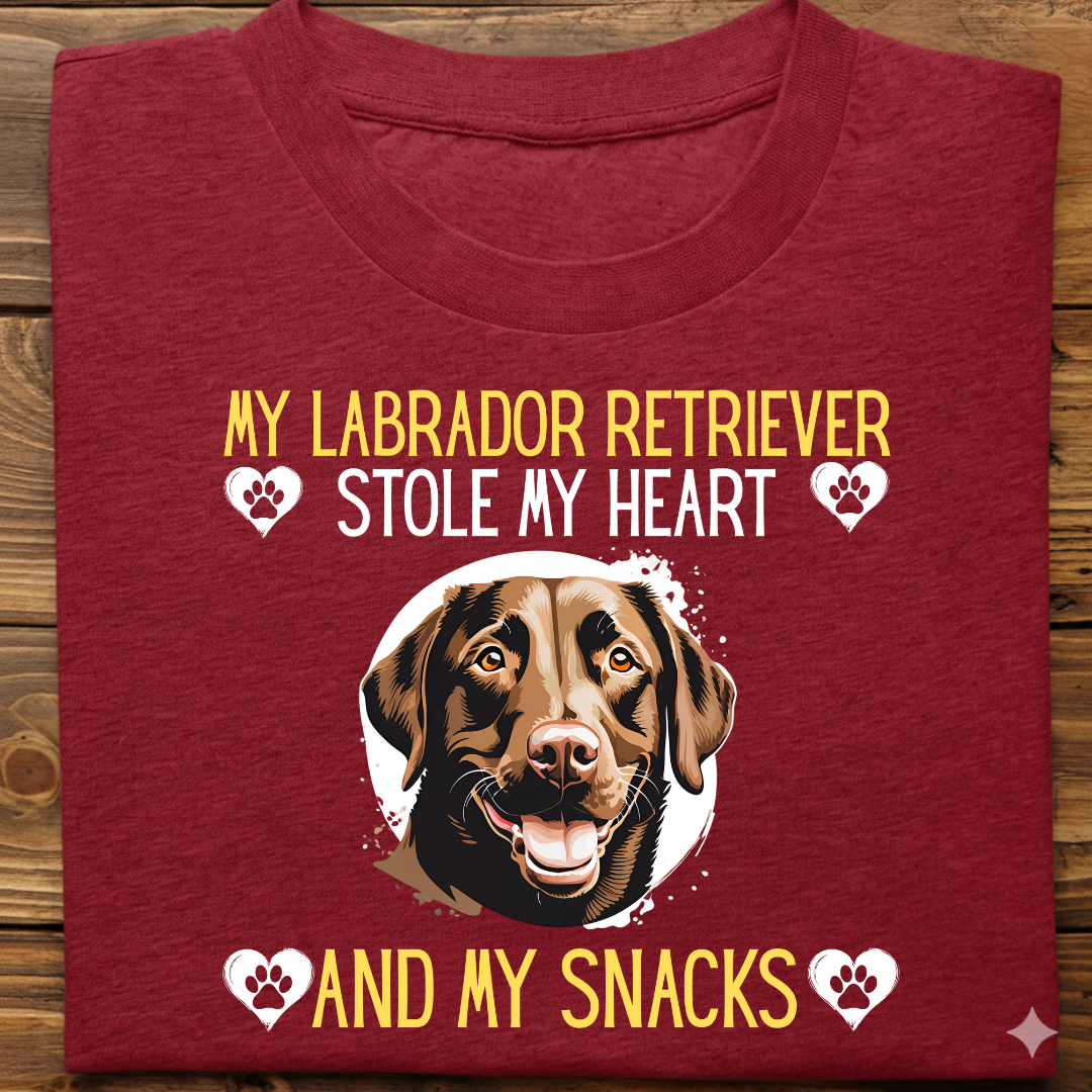 Labrador : Stole My Snacks Tshirt Unisex(Brown)